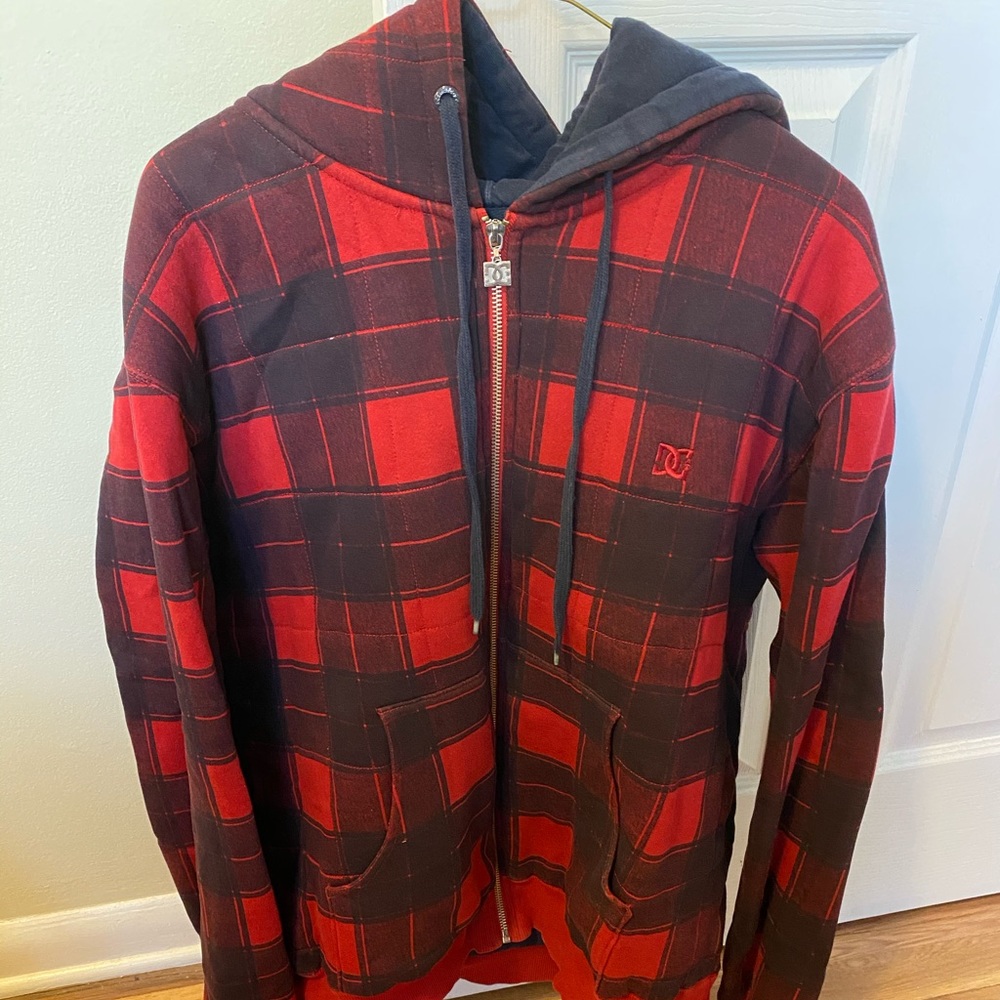 DC plaid hoodie